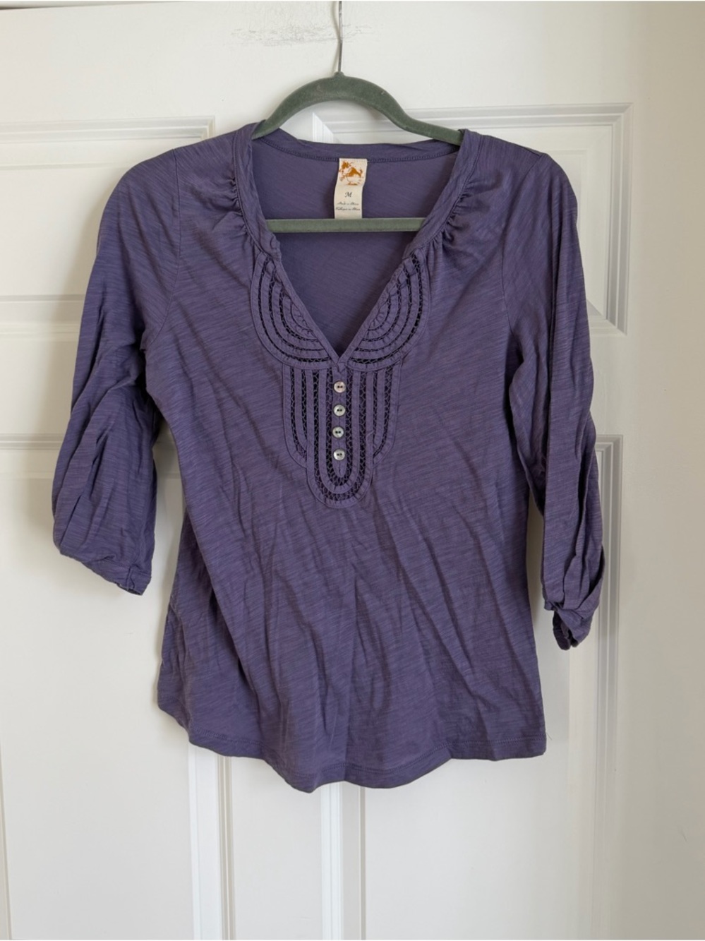 Anthropoligie C. Keer Purple Top Medium